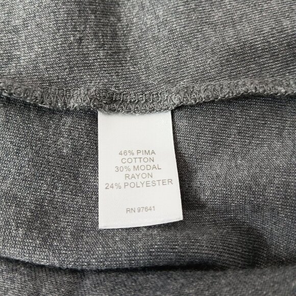 Pure Jill XS Shift Dress Gray Velour Pima Cotton Blend Raglan Long Sleeve Knee - Picture 8 of 8